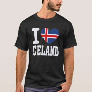 Camiseta Amo Islandia Corazón Recuerdo Orgullo Viajeros Ama