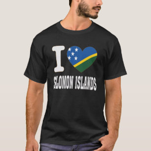 Camiseta Amo Islas Salomón Corazón Recuerdo Orgullo de los