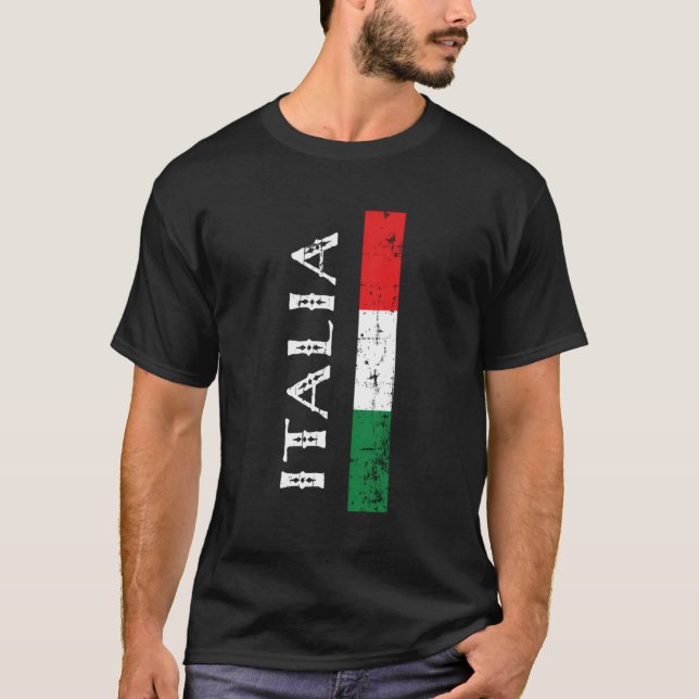 Camiseta Amo Italia Bandera Patrimonio Italiano (Anverso)