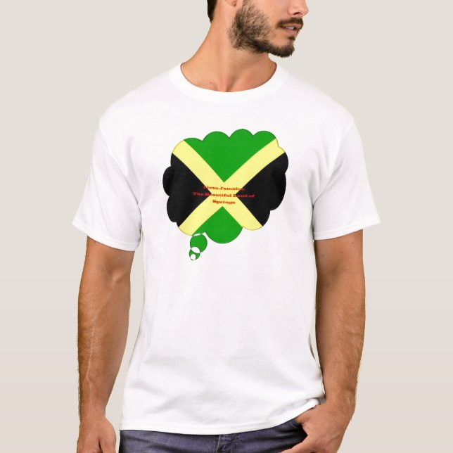 Camiseta Amo Jamaica. La hermosa tierra de las manantiales (Anverso)