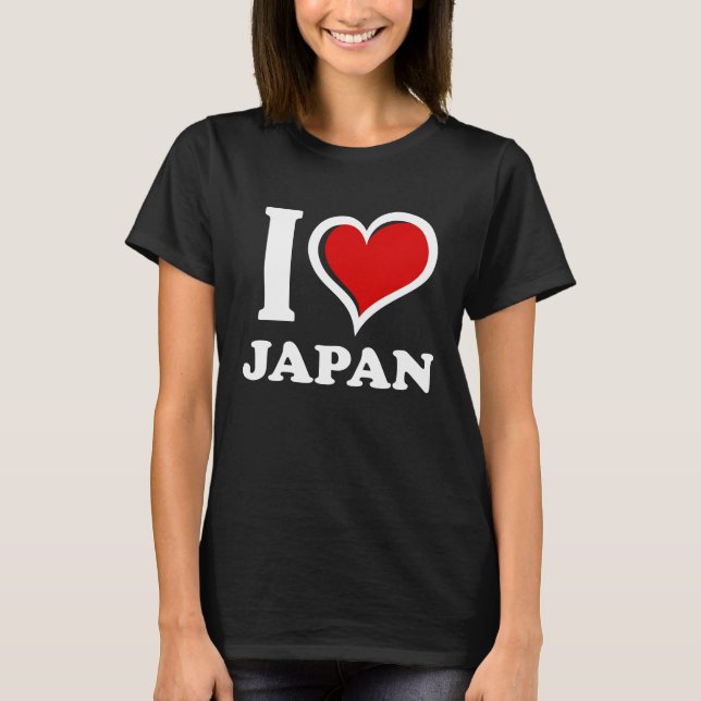 Camiseta Amo Japón, corazón (Anverso)