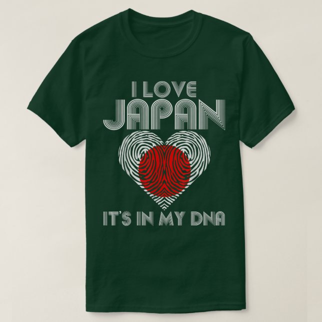 Camiseta Amo Japón, está en mi ADN para los japoneses (Diseño del anverso)