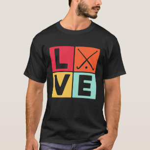 Camiseta Amo jugador de hockey de césped gráfico jugador de