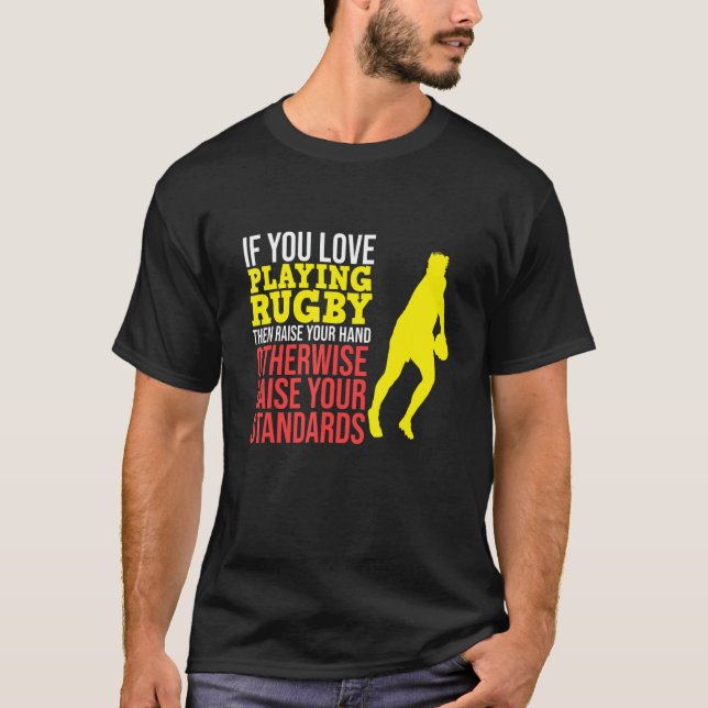 Camiseta Amo Jugando Rugby Jugador Deportivo entrenador Gra (Anverso)