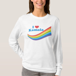 Camiseta Amo Kamala, Elección Cuidada en Arcoiris Larga Man