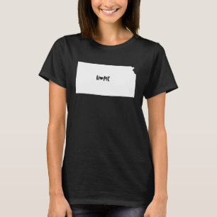 Camiseta Amo Kansas Kansas Hogar Orgullo del Estado Estadou