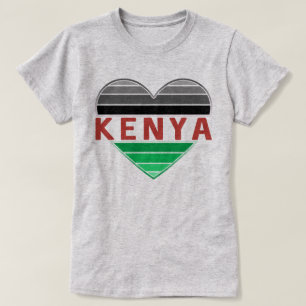 Camiseta Amo Kenia, corazón keniano