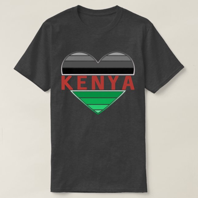 Camiseta Amo Kenia, corazón keniano (Diseño del anverso)