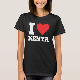 Camiseta Amo Kenia Me Corazón Kenia Familia Viaje Kenia