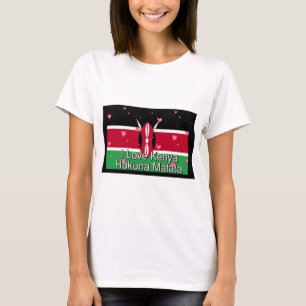 Camiseta Amo Kenia y la imagen artística de "Hakuna Matata"