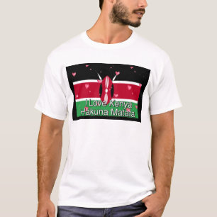 Camiseta Amo Kenia y la imagen artística de "Hakuna Matata"