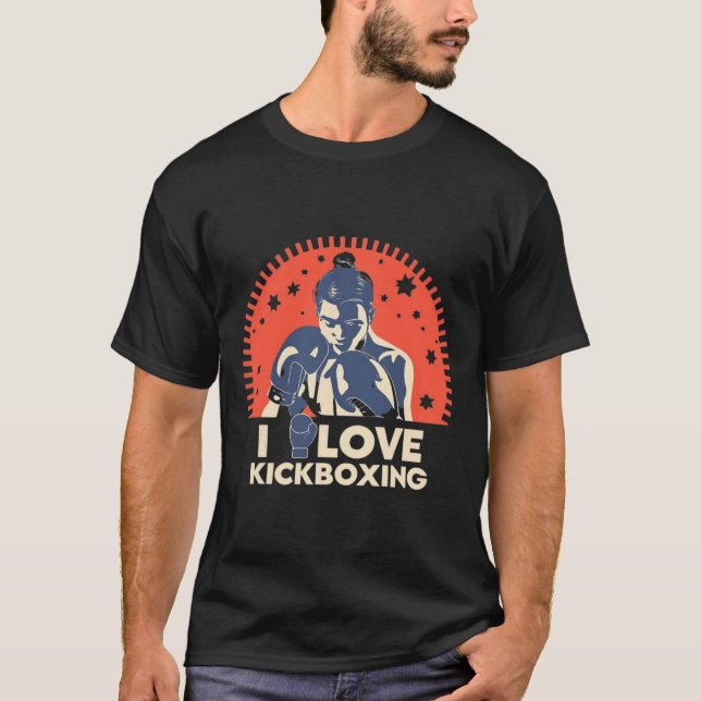 Camiseta Amo Kick-boxing Boxeo Ama Kickboxer Kickboxin (Anverso)