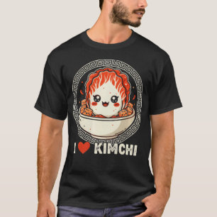 Camiseta Amo Kimchi Lindo Kawaii Coreano Fermentado