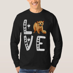 Camiseta Amo Kinkajou Noche Walker Prehensil Corazón Animal