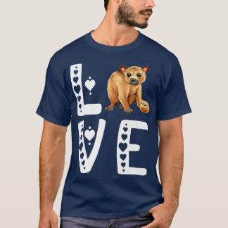 Camiseta Amo Kinkajou Noche Walker Prehensil Corazón Animal