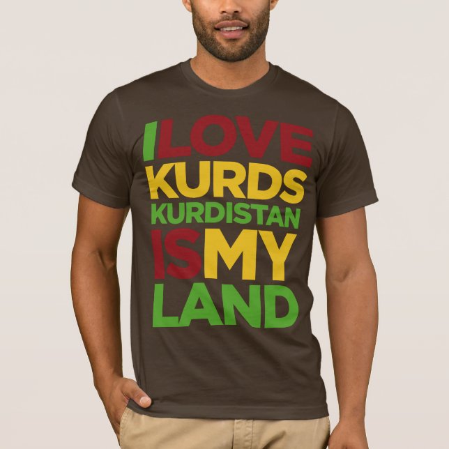 Camiseta Amo Kurds y el Kurdistan (Anverso)