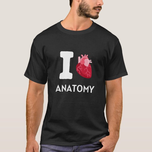 Camiseta Amo la ANATOMÍA Médica Enfermera Tee (Anverso)