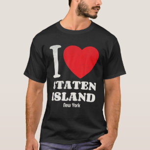 Camiseta Amo la angustia retro de Staten Island New York Lo
