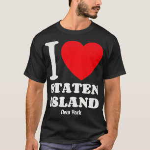 Camiseta Amo la angustia retro de Staten Island New York Lo