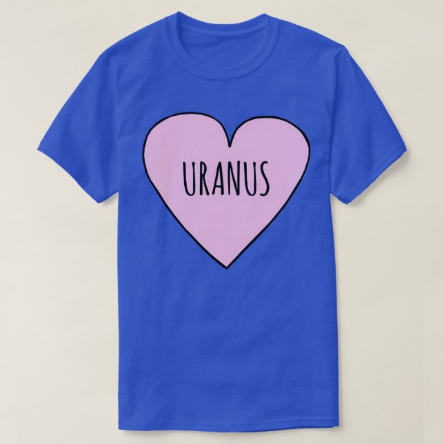 Camiseta Amo la astronomía de Urano y el amor de Urano Vale (Diseño del anverso)