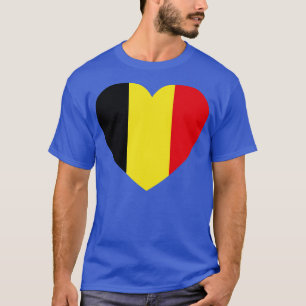 Camiseta Amo la bandera belga en forma de corazón
