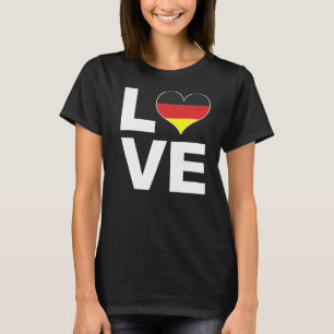 Camiseta Amo la bandera cardíaca de Alemania