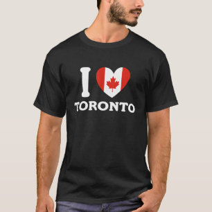 Camiseta Amo la bandera cardíaca de Canadá de Toronto