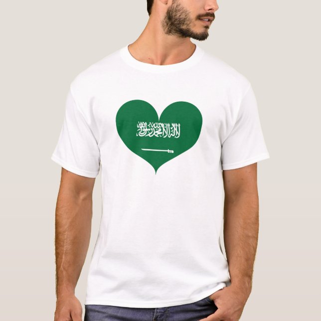 Camiseta Amo la bandera de Arabia Saudita (Anverso)