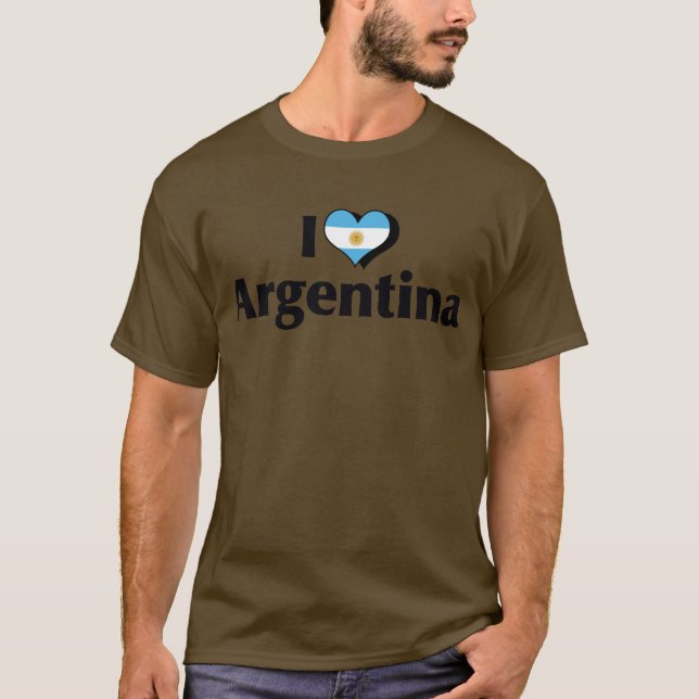 Camiseta Amo la bandera de Argentina (Anverso)