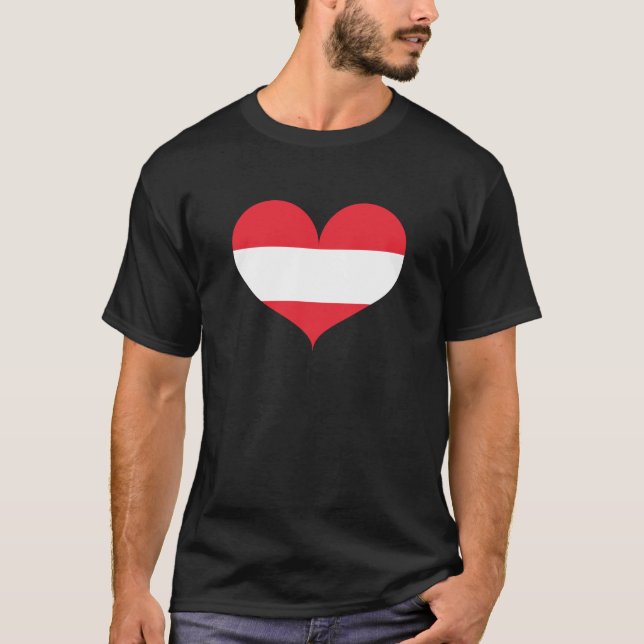 Camiseta Amo la bandera de Austria (Anverso)