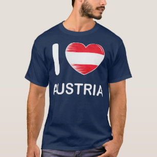 Camiseta Amo la bandera de Austria Mi hogar Mi país 10