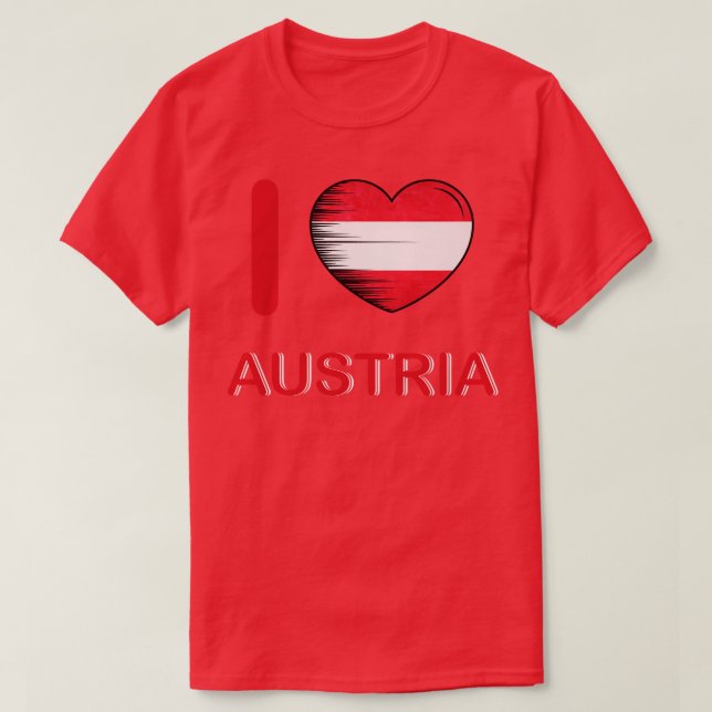 Camiseta Amo la bandera de Austria Mi hogar Mi país 13 (Diseño del anverso)