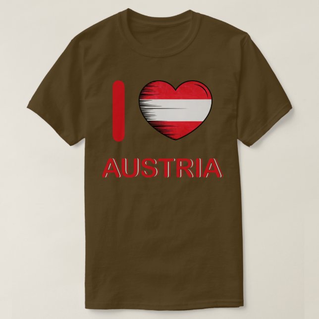 Camiseta Amo la bandera de Austria Mi hogar Mi país 2 (Diseño del anverso)