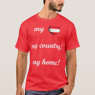 Camiseta Amo la bandera de Austria Mi hogar Mi país 4