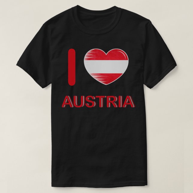 Camiseta Amo la bandera de Austria Mi hogar Mi país 5 (Diseño del anverso)