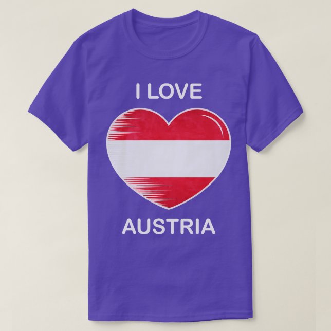 Camiseta Amo la bandera de Austria Mi hogar Mi país 6 (Diseño del anverso)