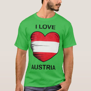 Camiseta Amo la bandera de Austria Mi hogar Mi país 7