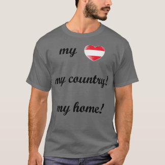 Camiseta Amo la bandera de Austria Mi hogar Mi país 8