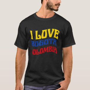 Camiseta Amo la bandera de Bogota Colombia Mapa Orgullo Col