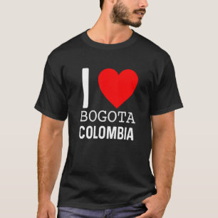 Camiseta Amo la bandera de Bogota Colombia Mapa Orgullo Col