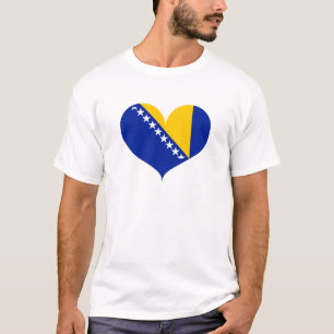 Camiseta Amo la bandera de Bosnia y Herzegovina