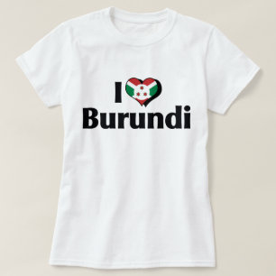 Camiseta Amo la bandera de Burundi