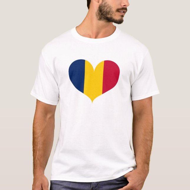 Camiseta Amo la bandera de Chad (Anverso)
