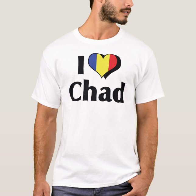 Camiseta Amo la bandera de Chad (Anverso)