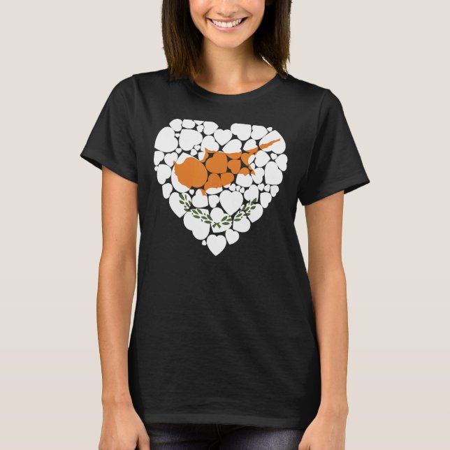 Camiseta Amo la bandera de Chipre (Anverso)