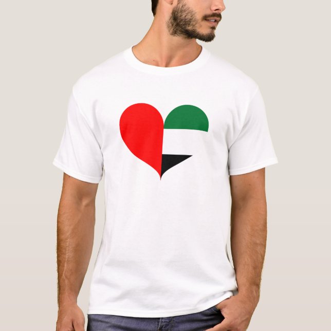Camiseta Amo la bandera de Emiratos Árabes Unidos (Anverso)