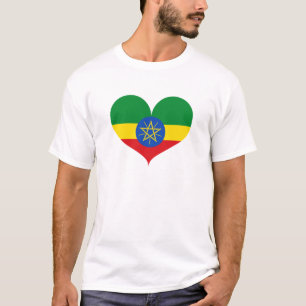 Camiseta Amo la bandera de Etiopía