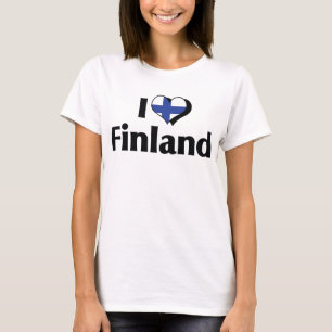 Camiseta Amo la bandera de Finlandia