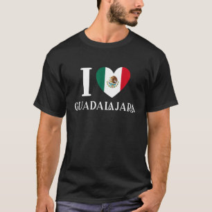 Camiseta Amo la bandera de Guadalajara Heart Mexico