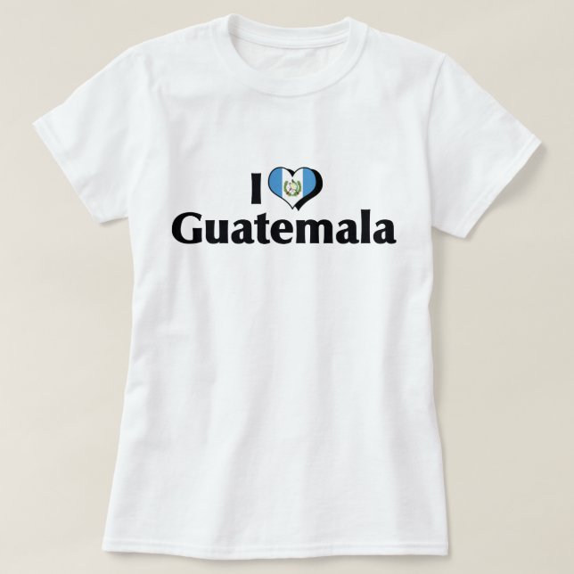 Camiseta Amo la bandera de Guatemala (Diseño del anverso)